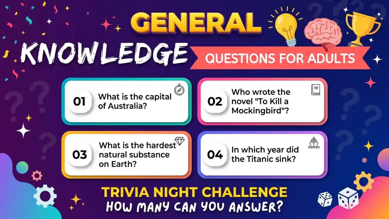 General Knowledge Questions for Adults